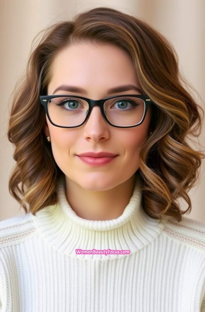 13. Soft Curled Lob with Subtle Highlights