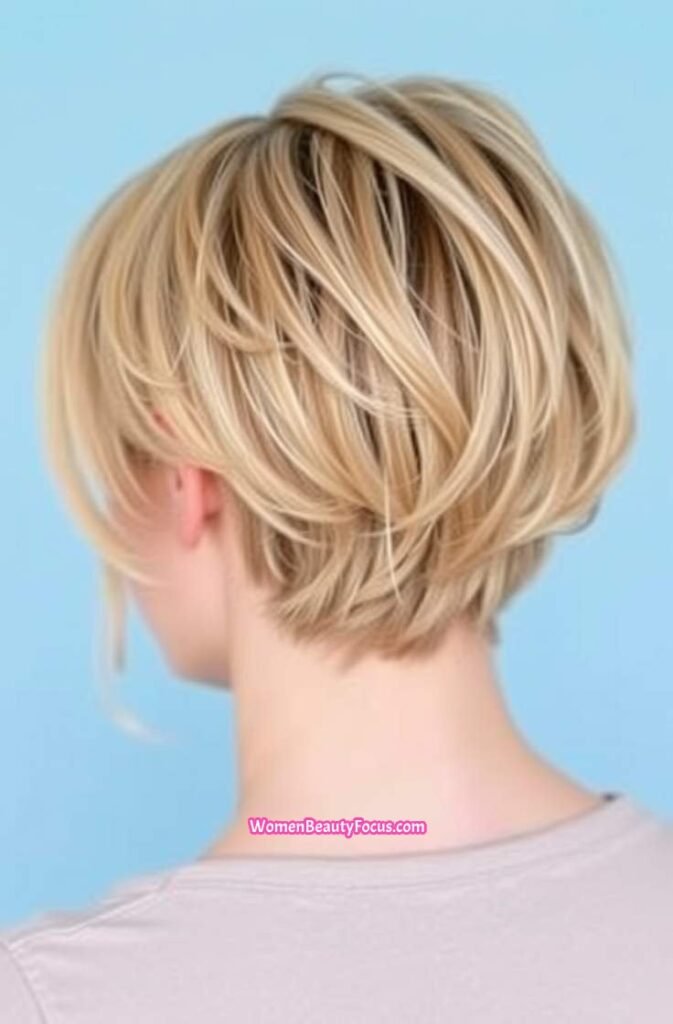 13. Softly Layered Pixie Cut Back View