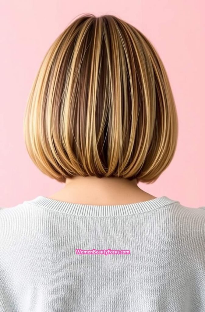 14. Bob with Tapered Ends Back View