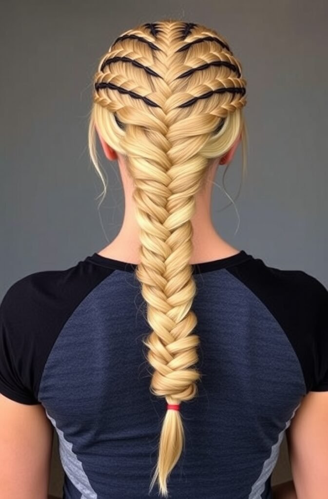 14. Braided Crown with Low Bun Back View