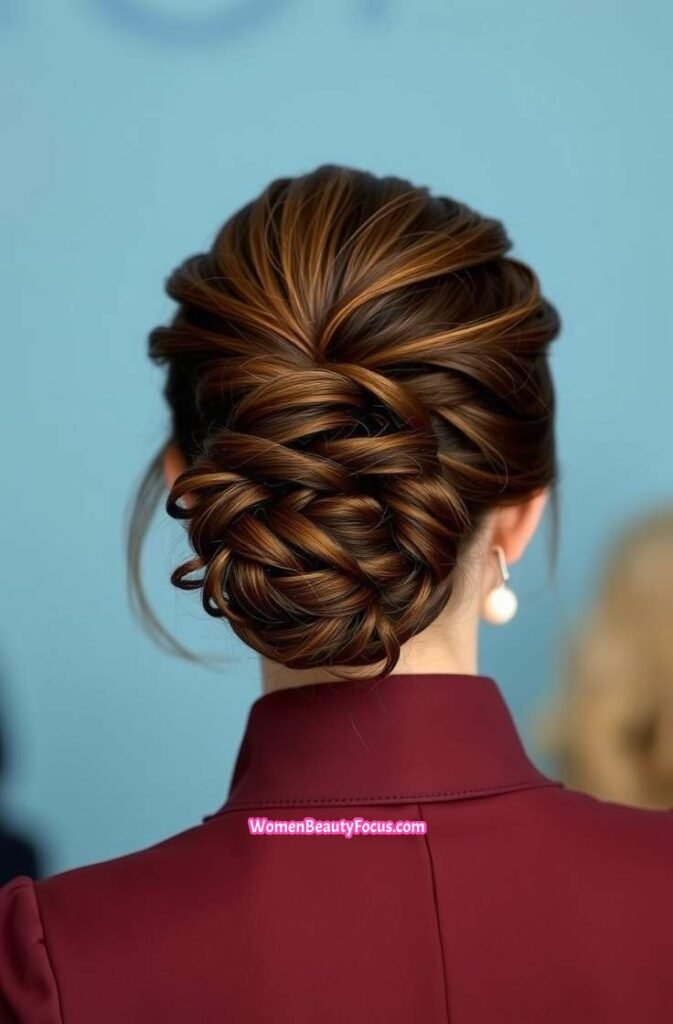 14. Elegant Butterfly Chignon Back View