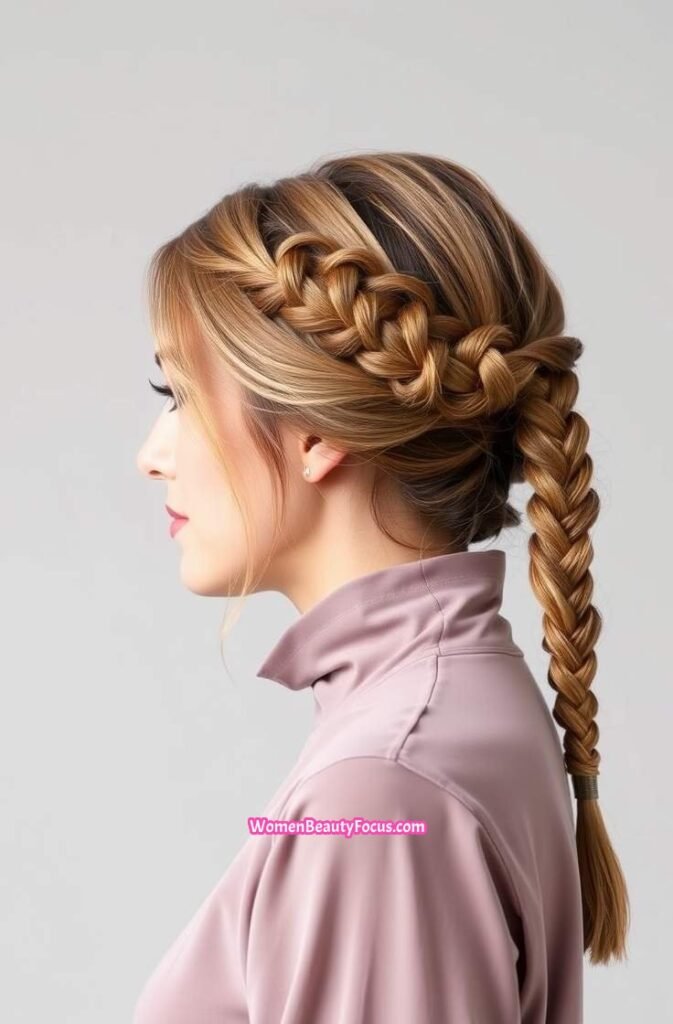 14. Loose Braided Side Ponytail Side View