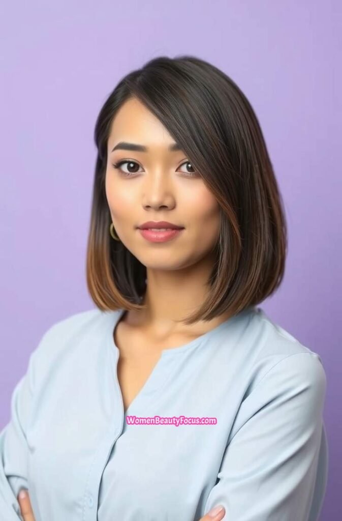 15. Chic Bob with Side Bangs FrontStraight View