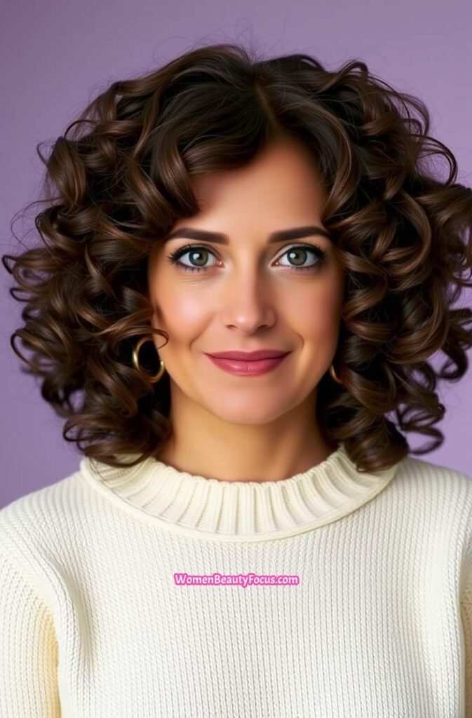 15. Loose Curls with Full Volume FrontStraight View