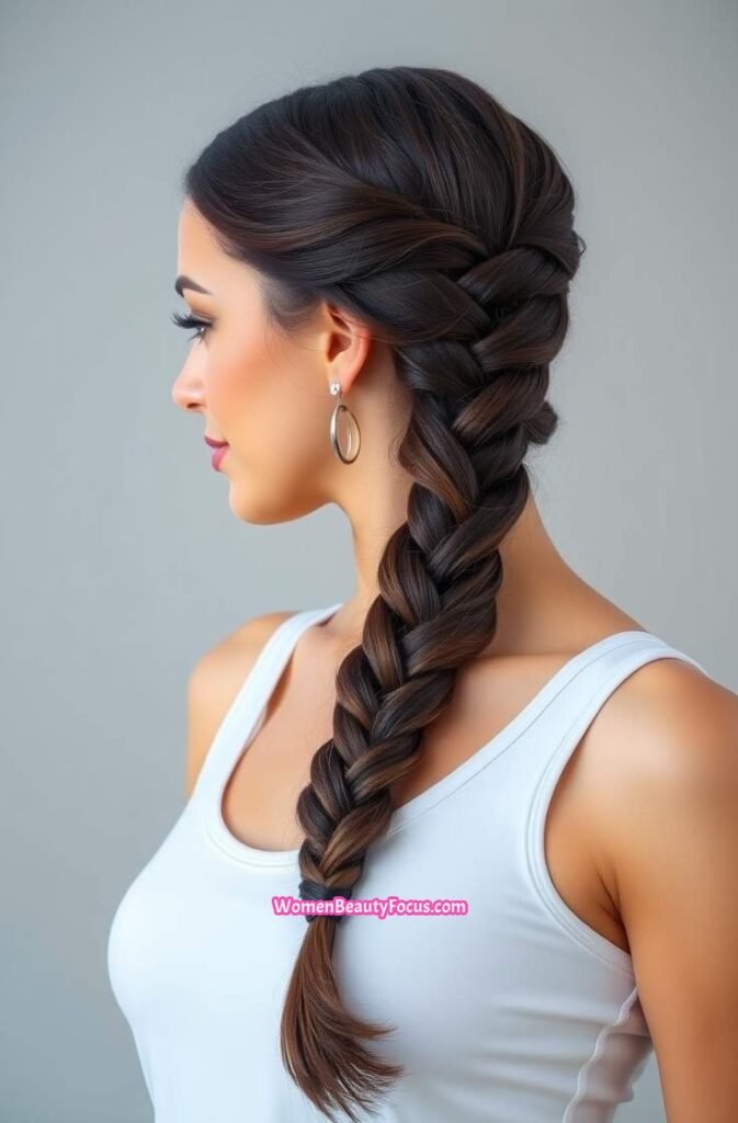 15. Sporty Fishtail Braid Front View