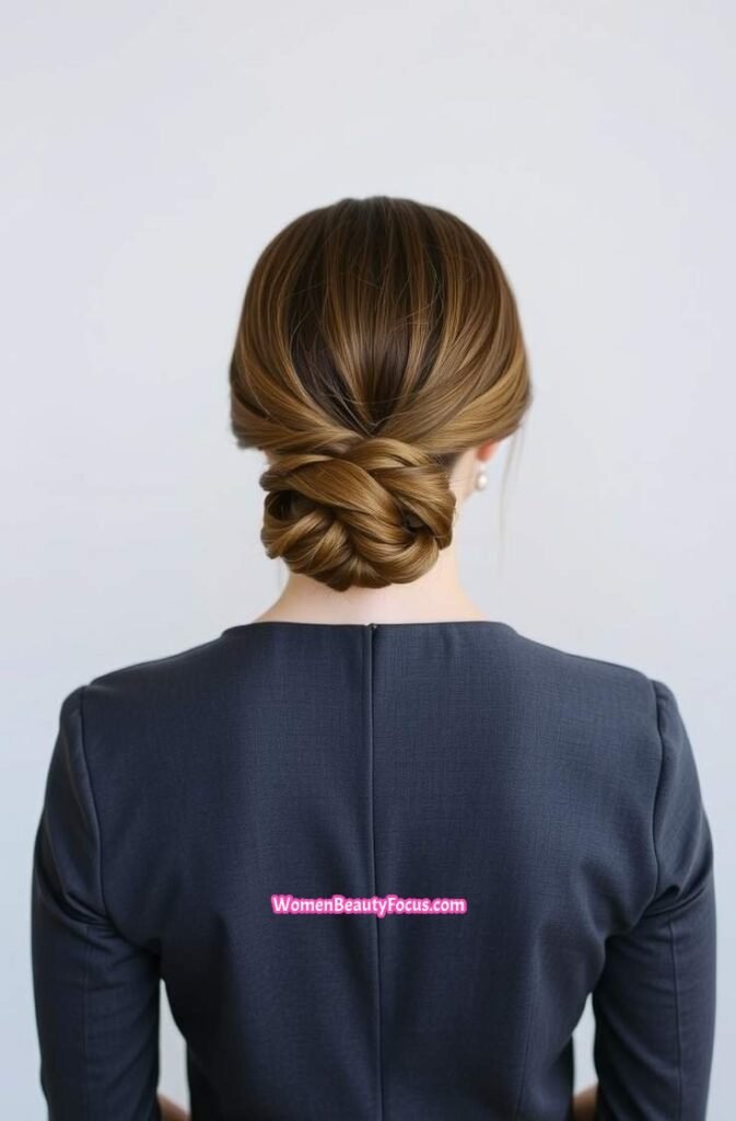 16. Back View of a Woman with Low Chignon Back View