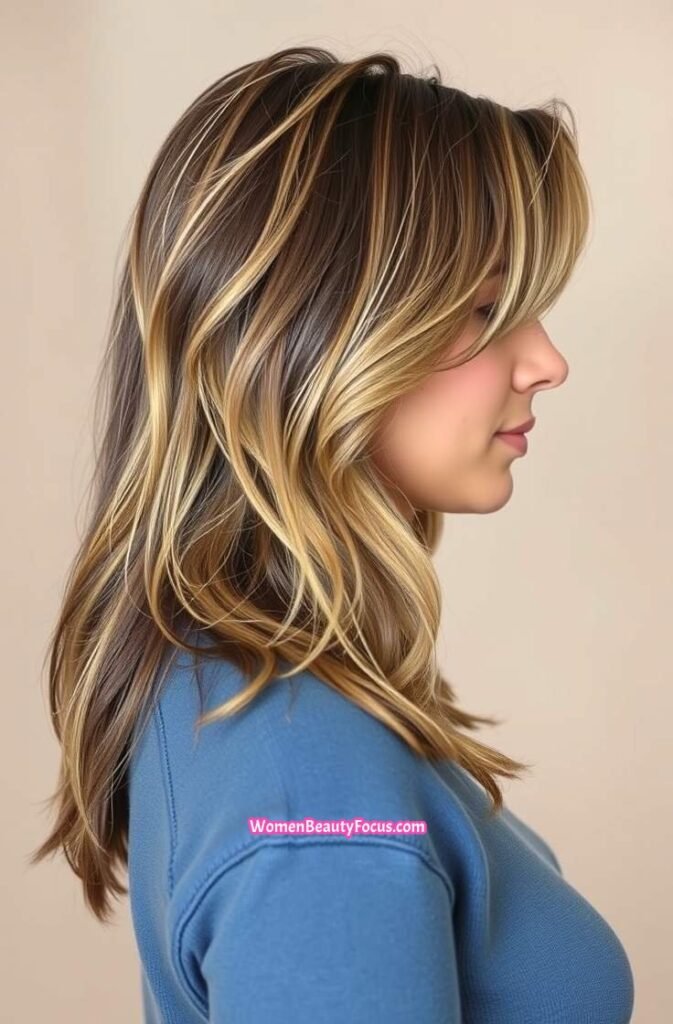 16. Choppy Layers with Side Bangs Side View