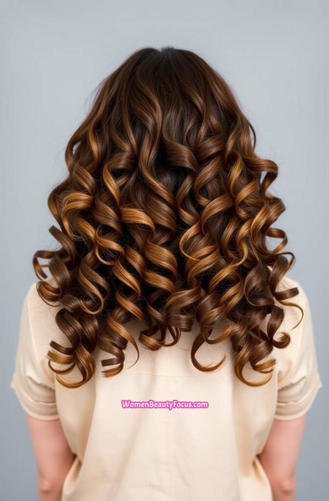 16. Curly Layers Back View