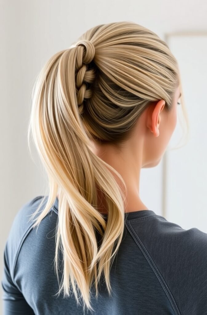 16. Pulled Through Ponytail Back View