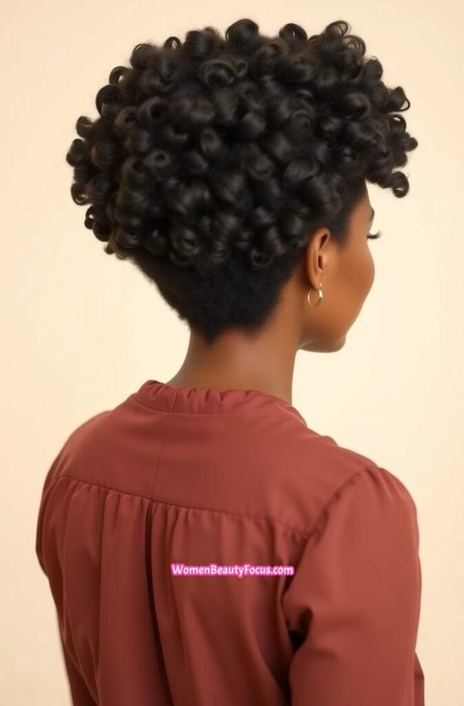 16. Tightly Coiled Afro Back View