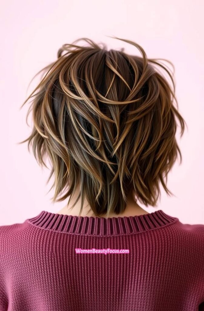 16. Tousled Shag Back View