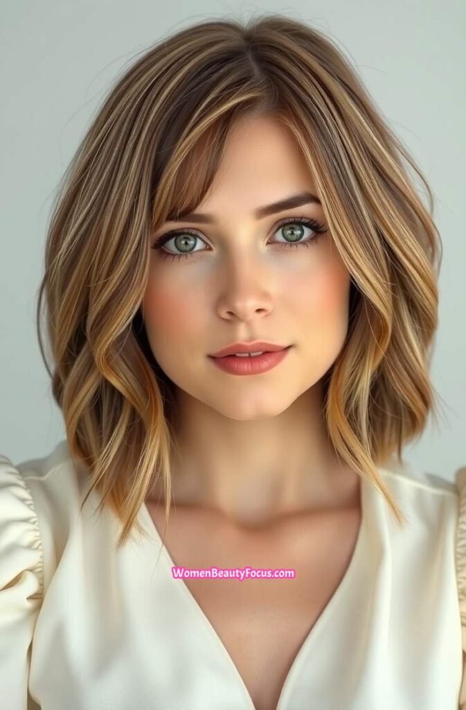 17. Blunt Bob with Soft Texture FrontStraight View