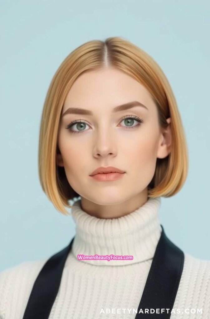 17. Chin Length Blunt Cut FrontStraight View