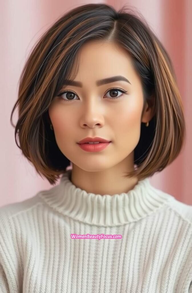 17. Short and Choppy Bangs with a Bob FrontStraight View