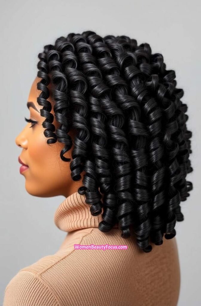 18. Finger Coils with Tight Definition Side View