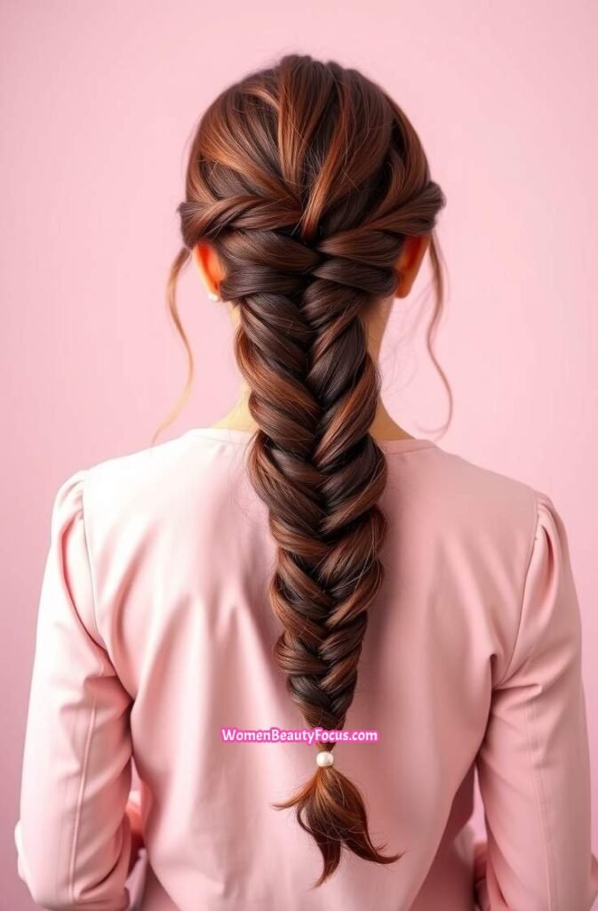 18. Romantic Fishtail Braid Back View