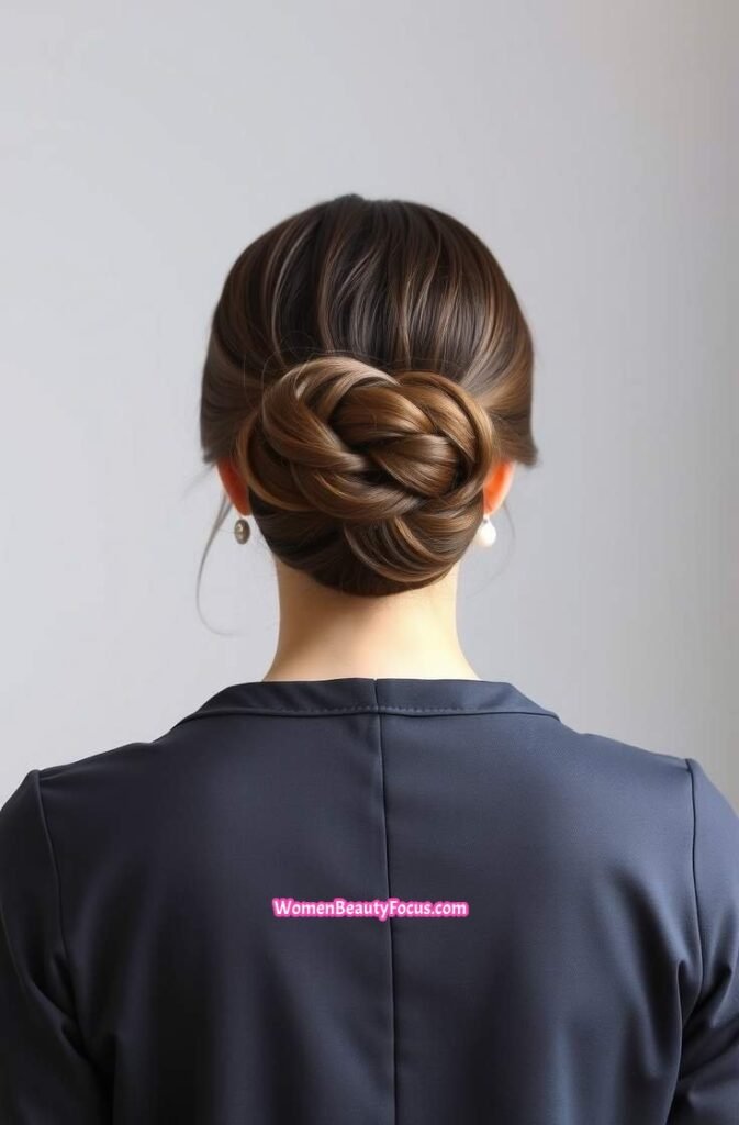 18. Tight Structured Back Bun Back View