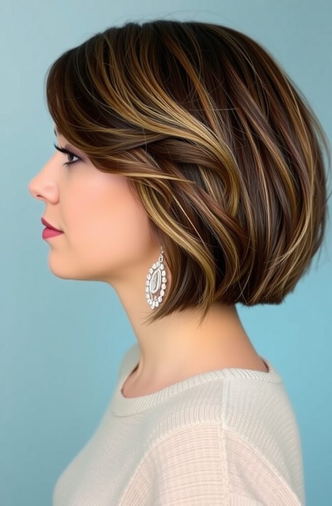 18. Wet Bob with Sculpted Waves Side View