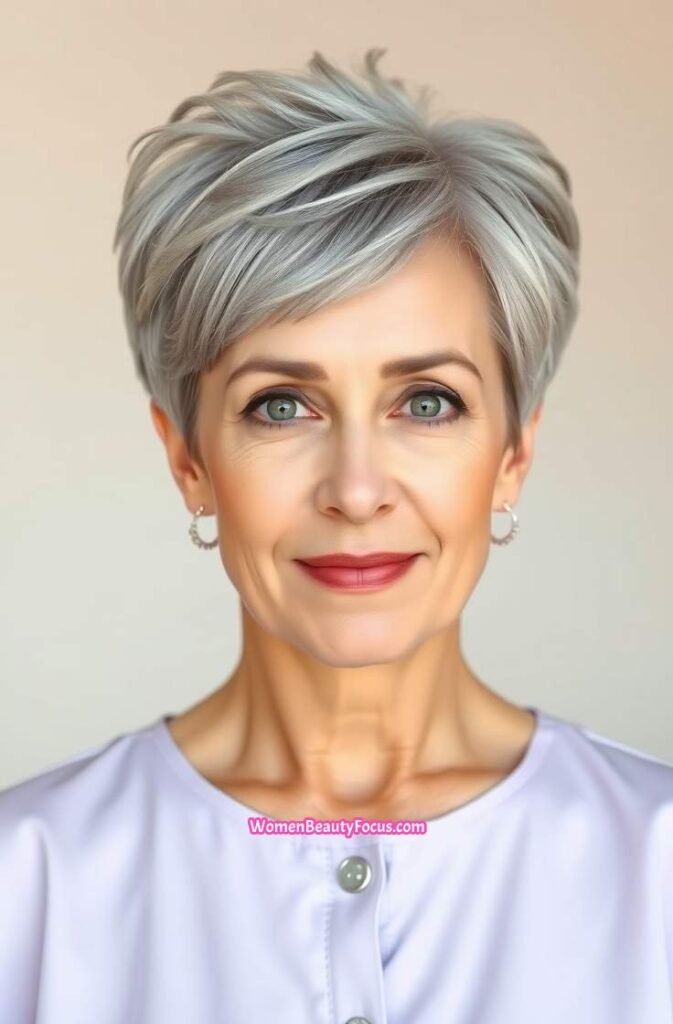 19. Airy Pixie Cut with Wispy Crown Front View