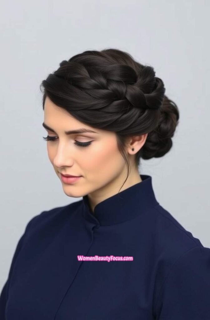 19. Braided Updo FrontStraight View