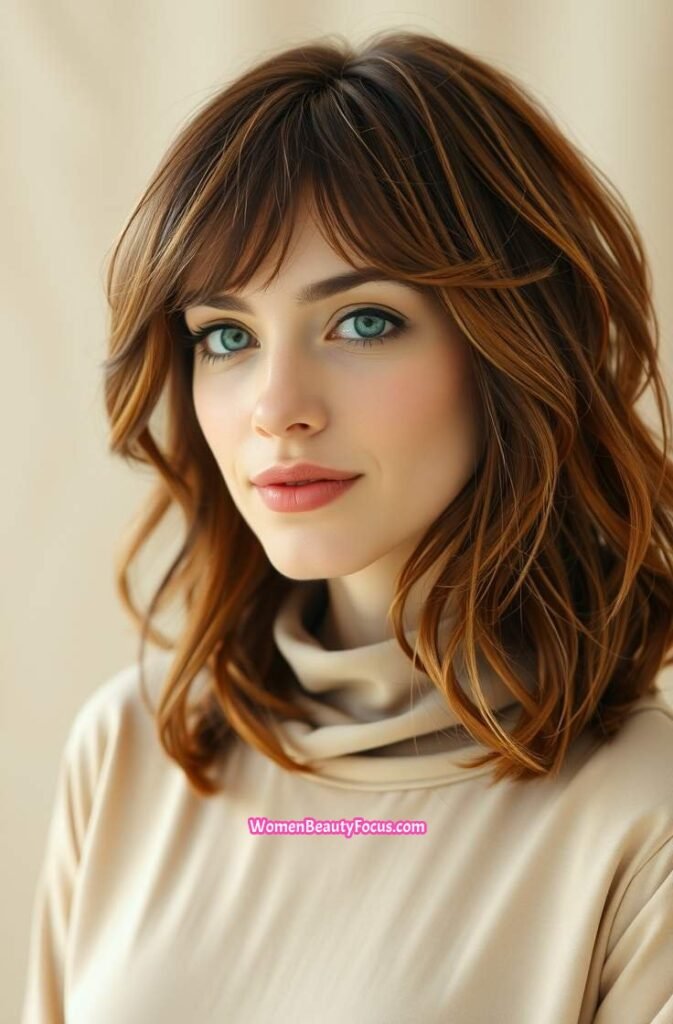 19. Bronze Brown with Loose Layers Front View