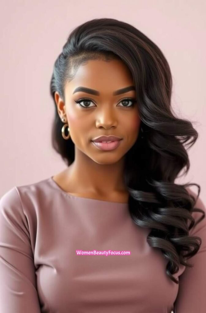 19. Chic and Polished Quick Weave with Volume FrontStraight View