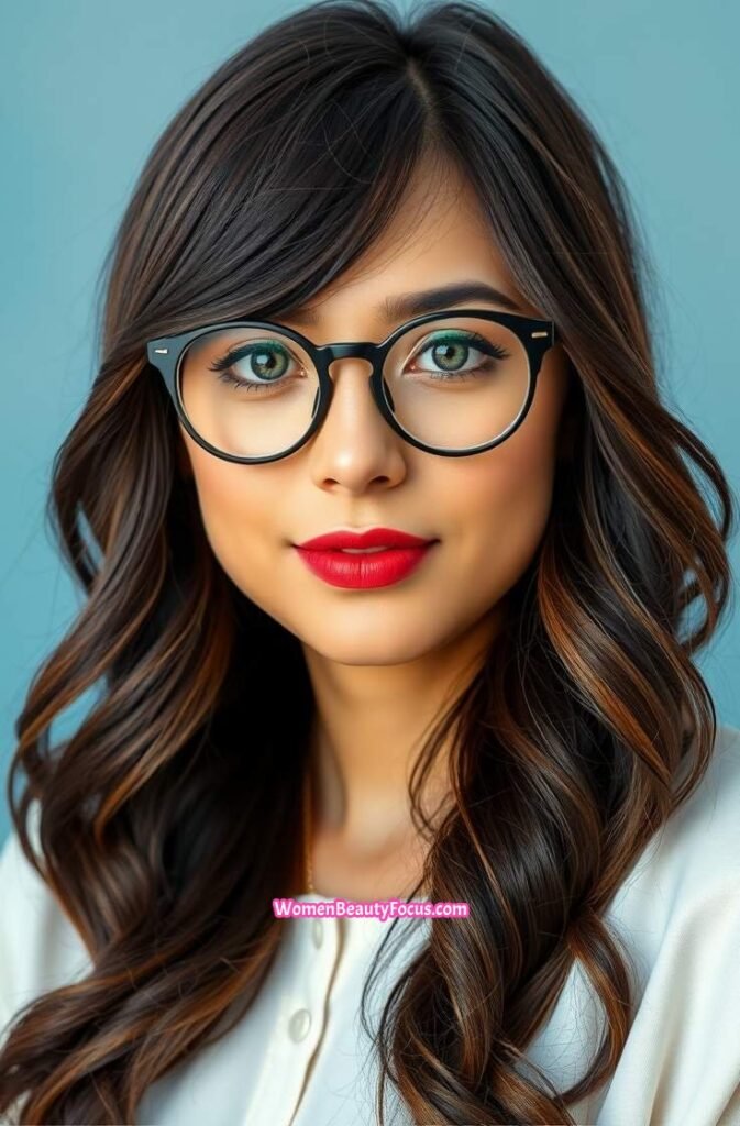 19. Long Wavy Layers with Face Framing Strands
