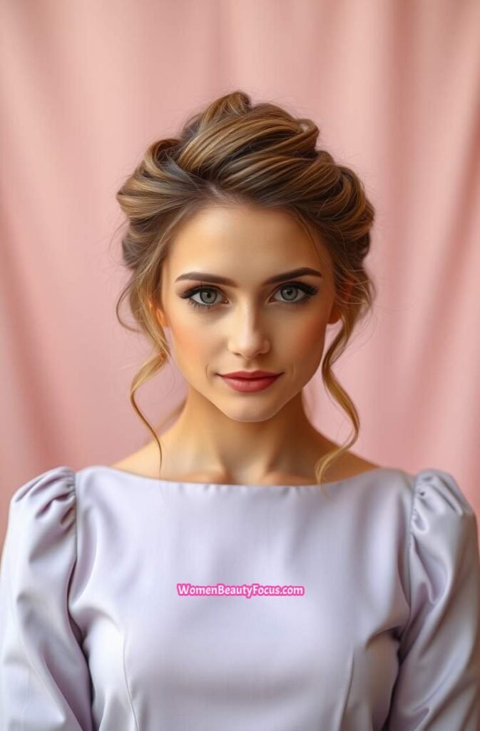 19. Loose French Twist Front View