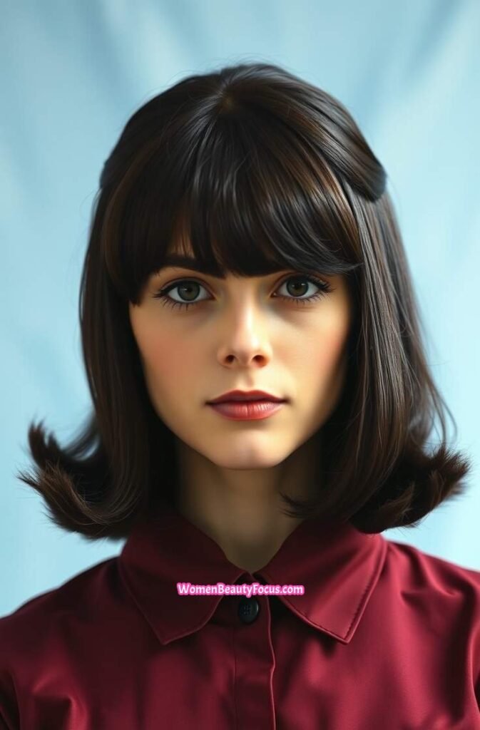 19. Retro Inspired Flip with Middle Part Front View