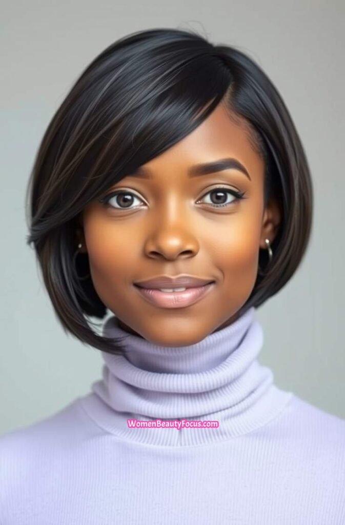 19. Sleek Shoulder Length Press with Middle Part FrontStraight View