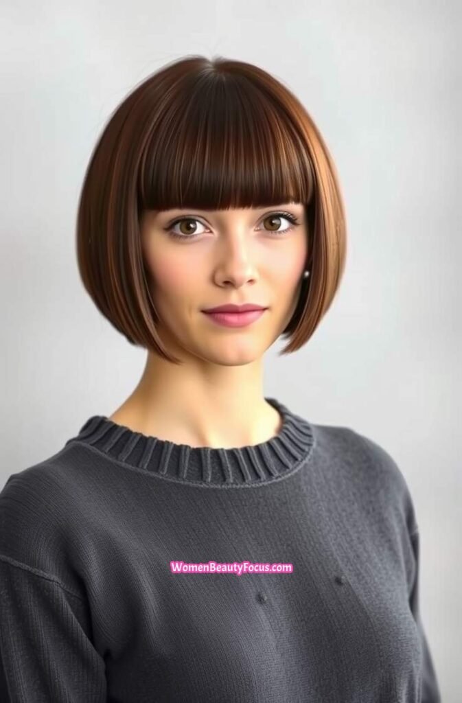19. Straight Blunt Bob FrontStraight View