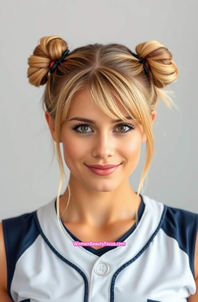 19. Twin Space Buns Front View