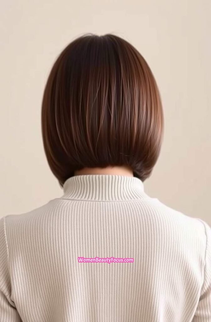 2. Back View of a Sleek Bob Cut Back View