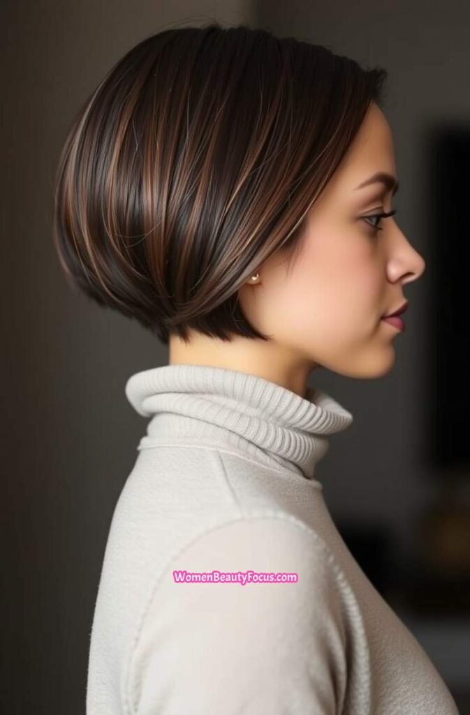 2. Chin Length Sleek Bob Side View