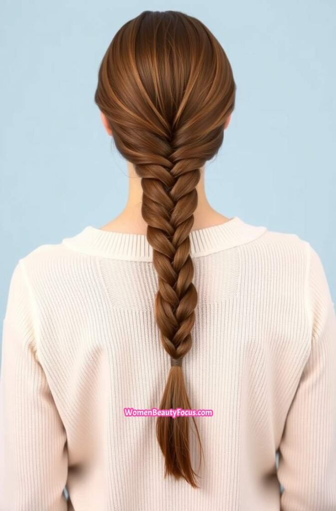 2. Classic Three Strand Braid Elegance Back View
