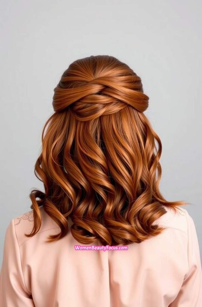 2. Half Up Butterfly Cut with Twists Back View