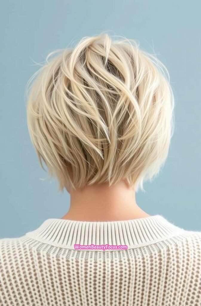 2. Messy Textured Pixie Back View