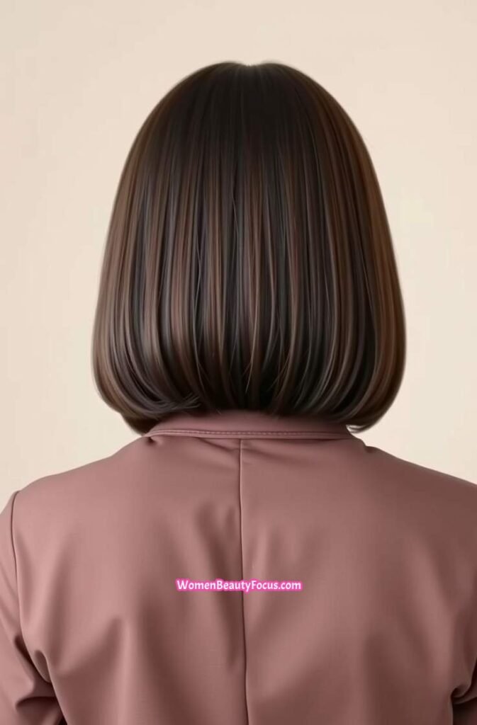 2. Sleek Bob Cut Back View