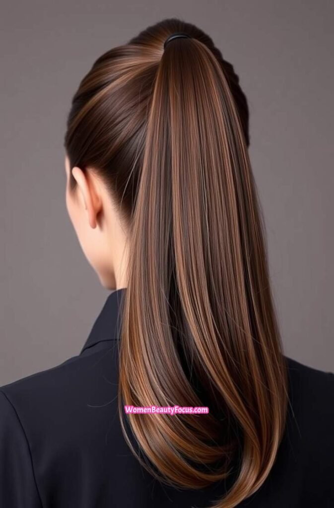 2. Sleek High Ponytail Back View