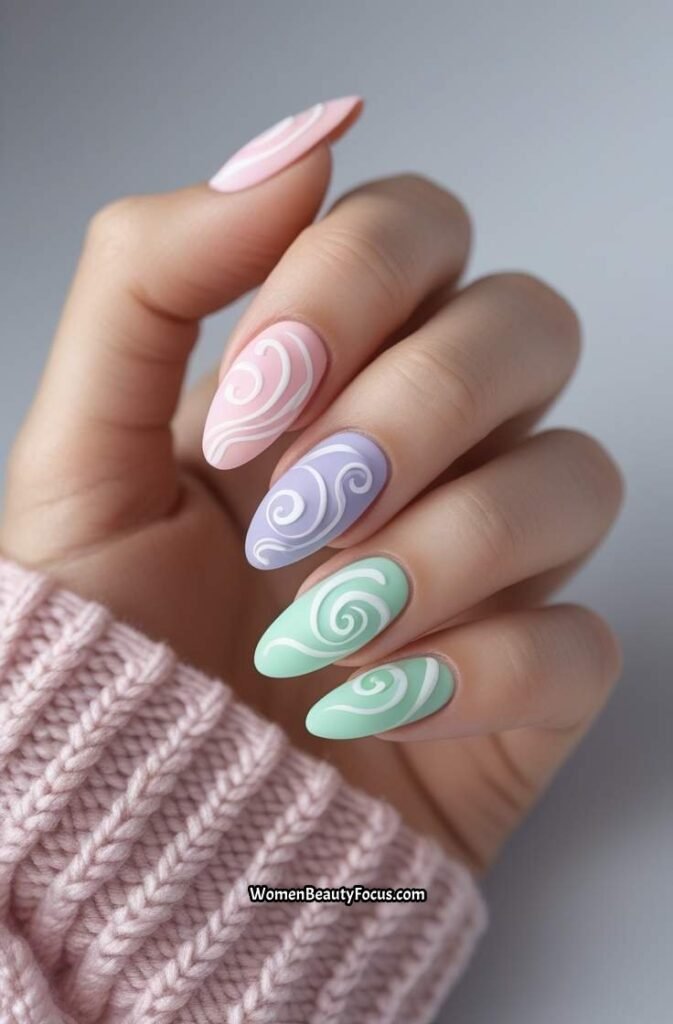 2. Soft Pastel Swirls