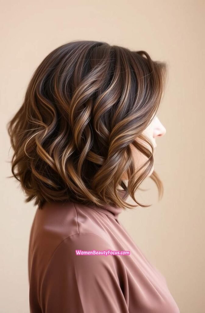 2. Voluminous Shag with Tousled Waves Side View