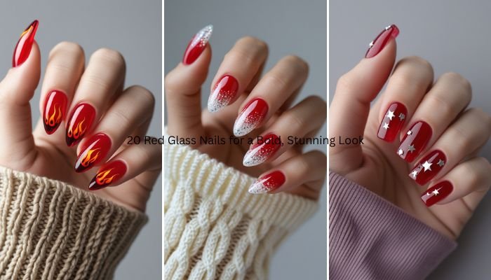 20 Red Glass Nails for a Bold, Stunning Look
