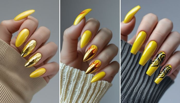 20 Yellow Chrome Nails for a Bold, Bright Look
