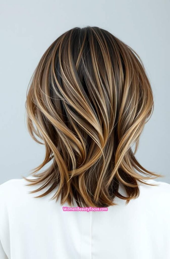 20. Back View of Shaggy Bob with Soft Layers Back View