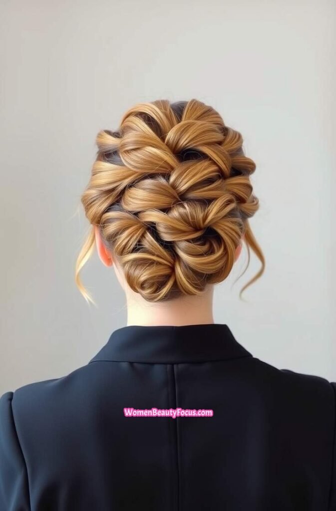 20. Back View of a Loose Curly Updo Back View