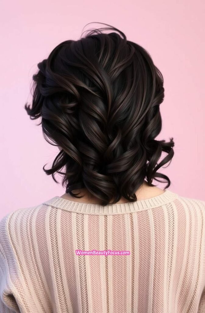 20. Layered Pixie with Soft Curls Back View
