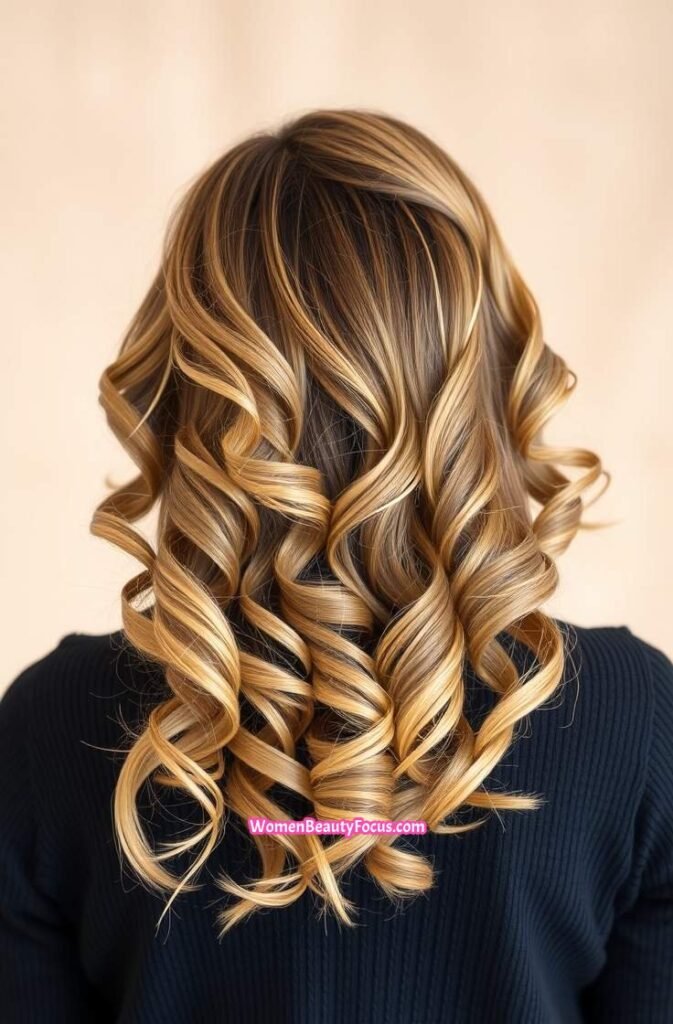 20. Loose Curls with Volume Back View