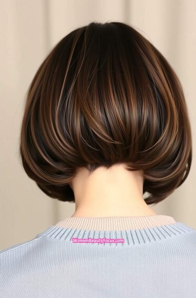 20. Soft Blunt Bob with Layers Back View