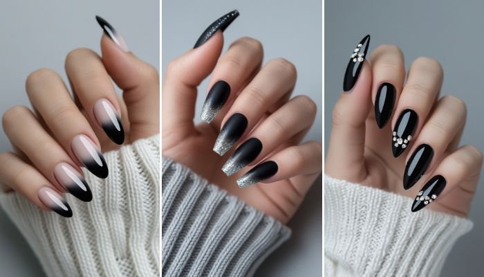 21 Black French Tip Nails for a Stylish Twist
