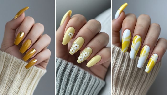 21 Yellow Summer Nails for a Bright, Cheerful Look